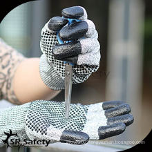 SRSAFETY 13G Cut Resistant Nitrile Working Glove/Nitrile Dots On Palm Gloves